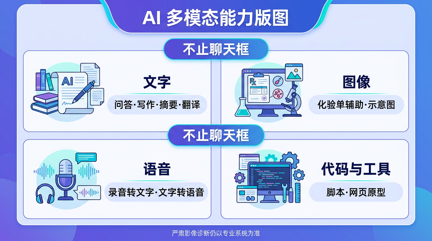 文字、图像、语音与代码工具等多模态能力