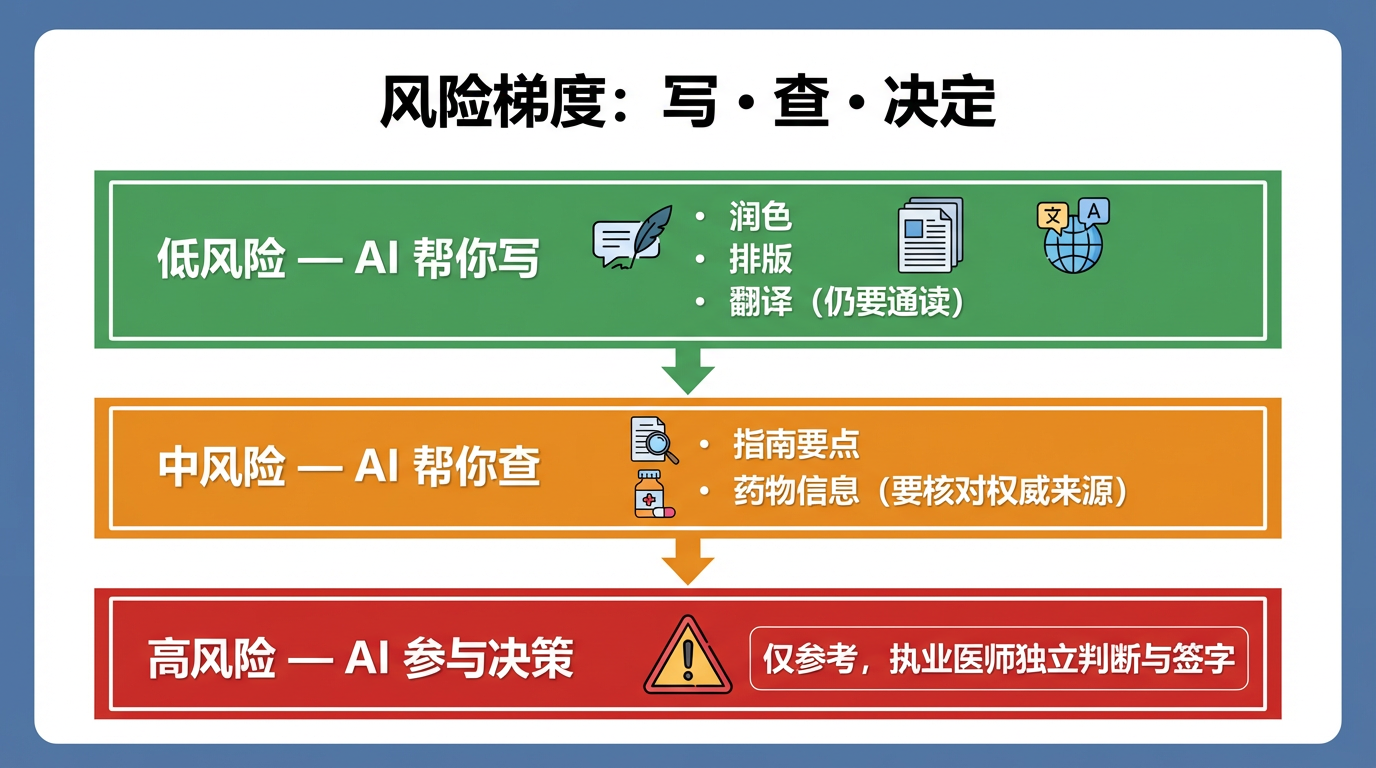 低风险写、中风险查、高风险决定