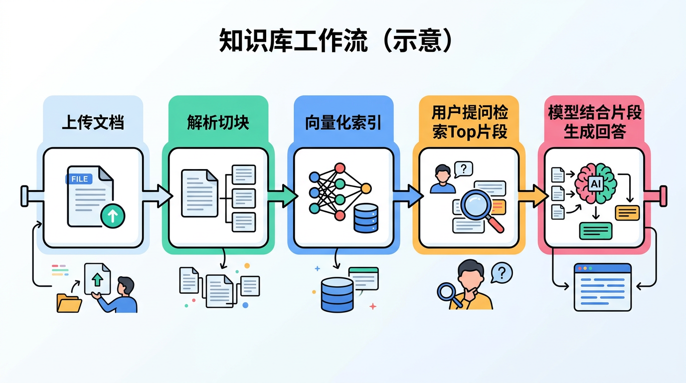 知识库工作流（示意）